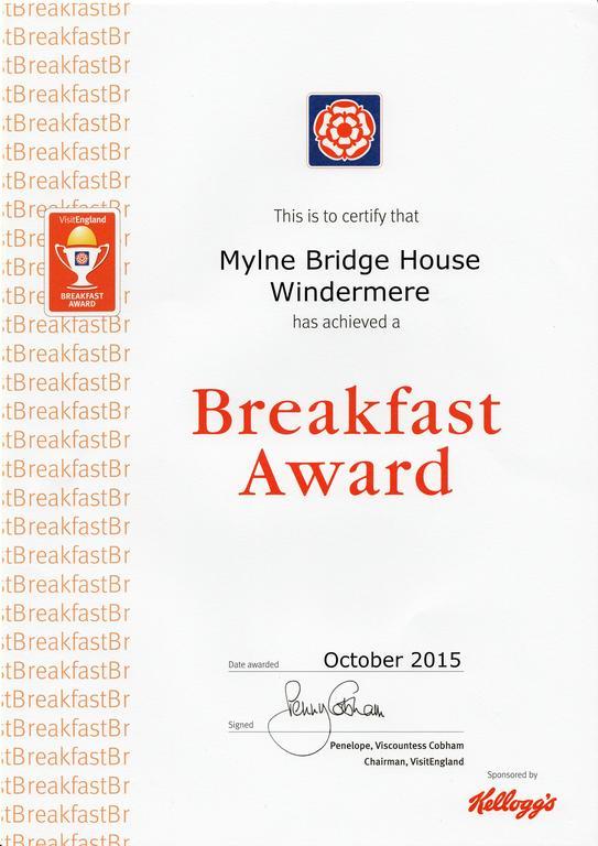 Bed and Breakfast Mylne Bridge House Уиндермир Экстерьер фото
